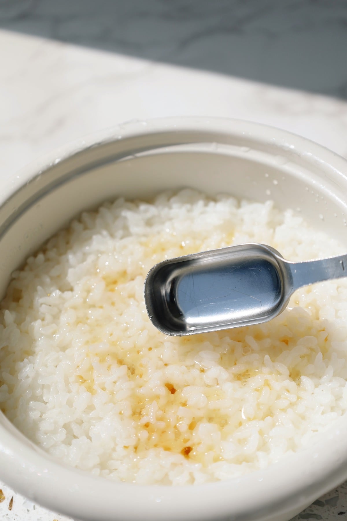 Step one: season the rice.