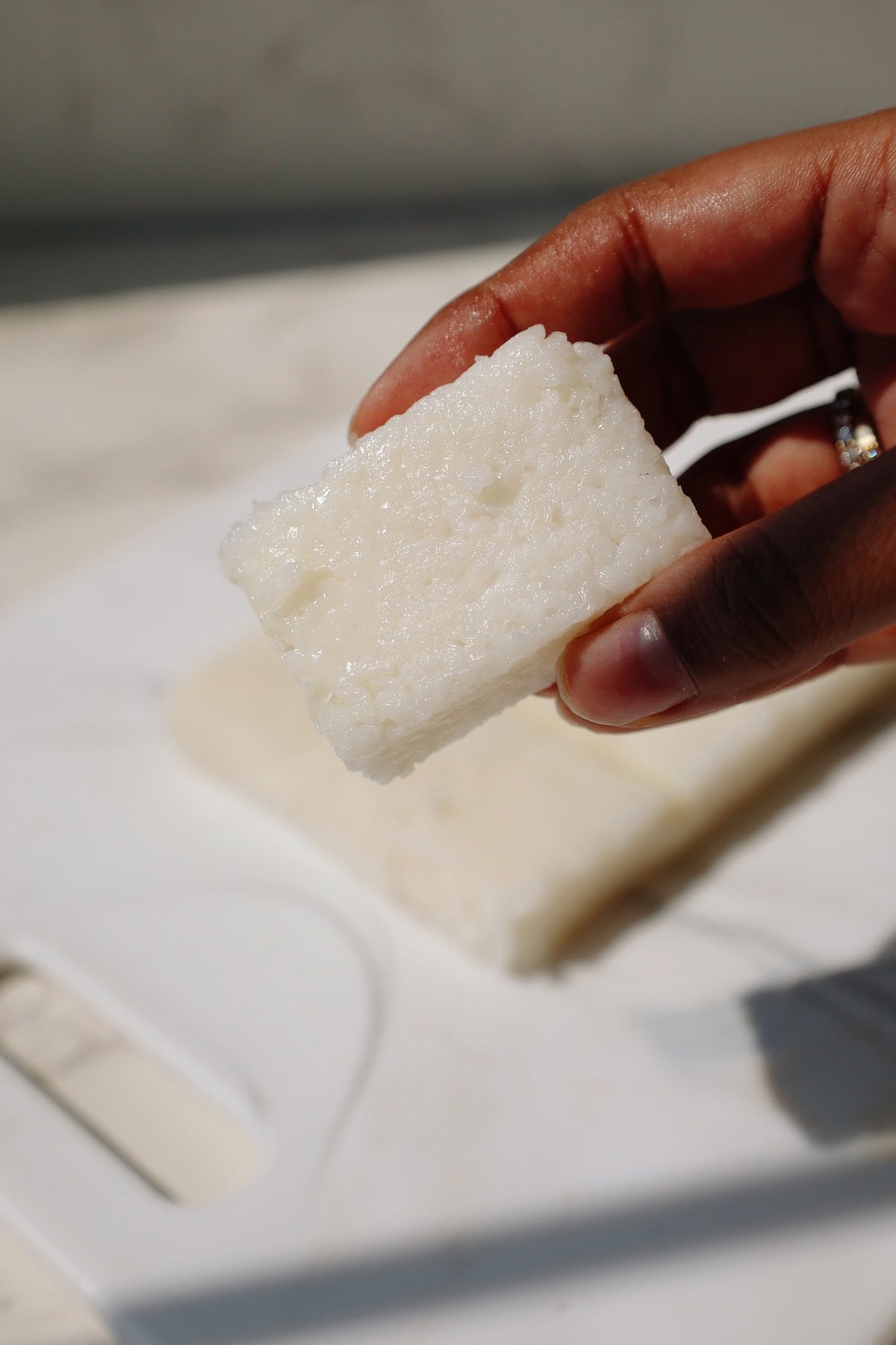 Step 4: cut into rectangles.