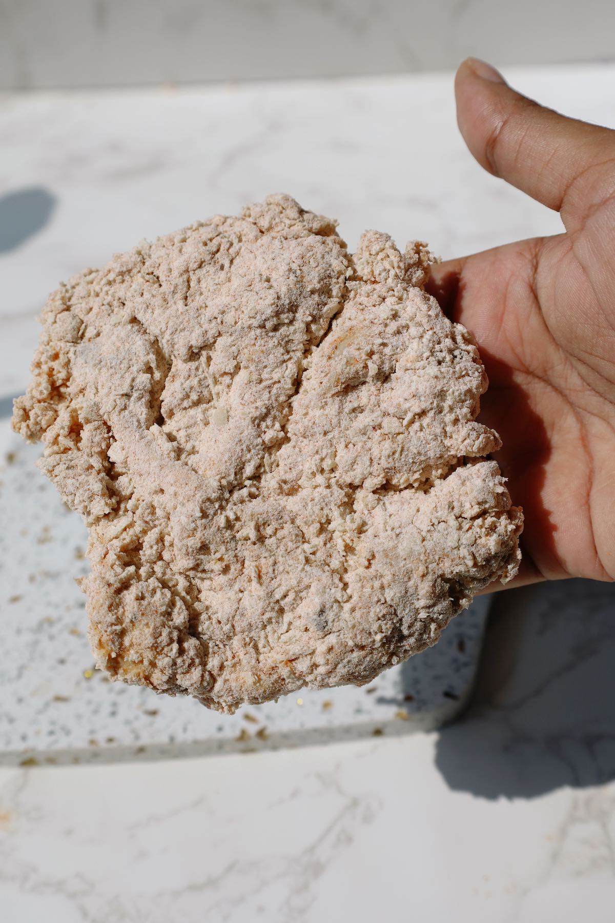 Step three: shape into burger patty.